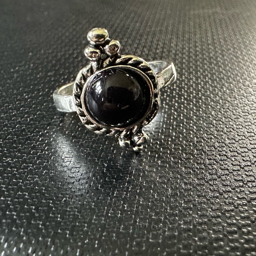 Black Art Deco Ring